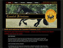 Tablet Screenshot of camelotfriesians.com